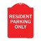 Signmission Designer Series Sign-Resident Parking Only, Red & White Aluminum Sign, 18" x 24", RW-1824-22982 A-DES-RW-1824-22982 - alternate 1